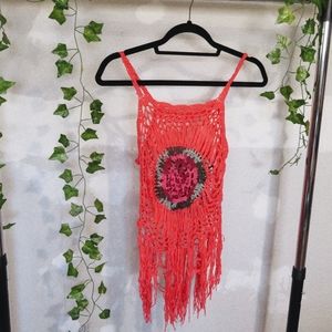 Pink Knit Floral Top